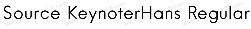 Source KeynoterHans Regular GBpc HU字体转换